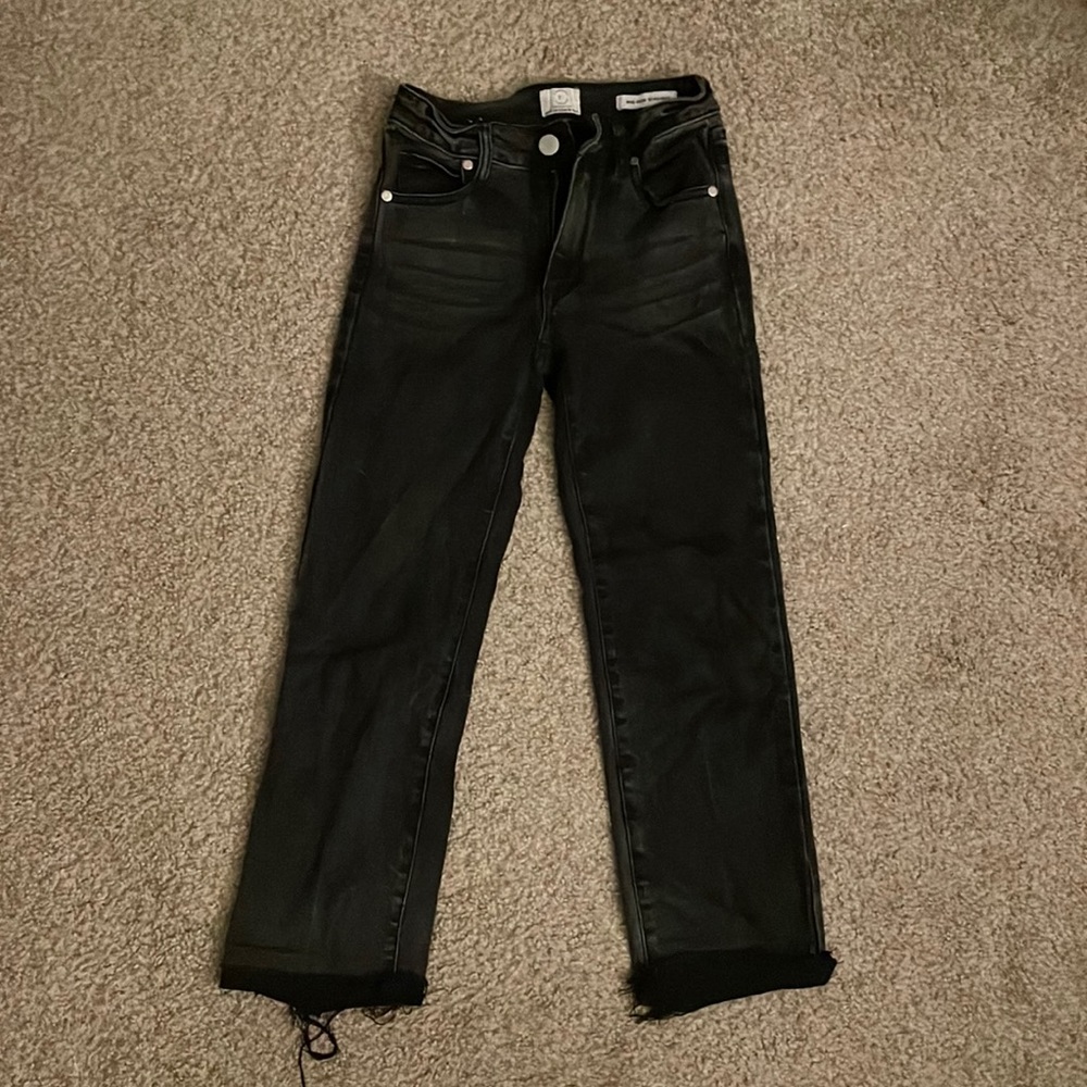 Faded Black Distressed Jeans